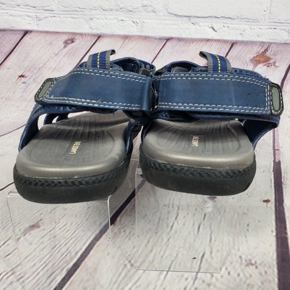Lands End Men's Size 12 Blue Open Toe Adjustable Strap Sandals - Picture 7 of 8